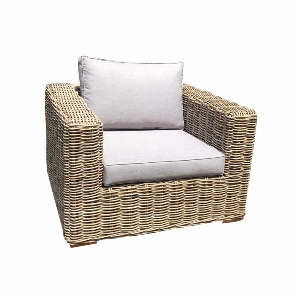 AVH-Collectie Serva stoel-bank loungeset 4-delig naturel rotan AVH-Collectie Serva stoel-bank loungeset 4-delig naturel rotan