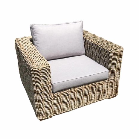 AVH-Collectie Serva stoel-bank loungeset 4-delig naturel rotan AVH-Collectie Serva stoel-bank loungeset 4-delig naturel rotan