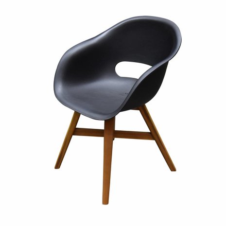 AVH-Collectie Karlstad dining tuinstoel kunststof zwart