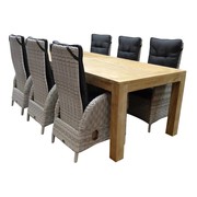 AVH-Collectie Menorca Krista dining tuinset 240x100xH77,5 cm7-delig