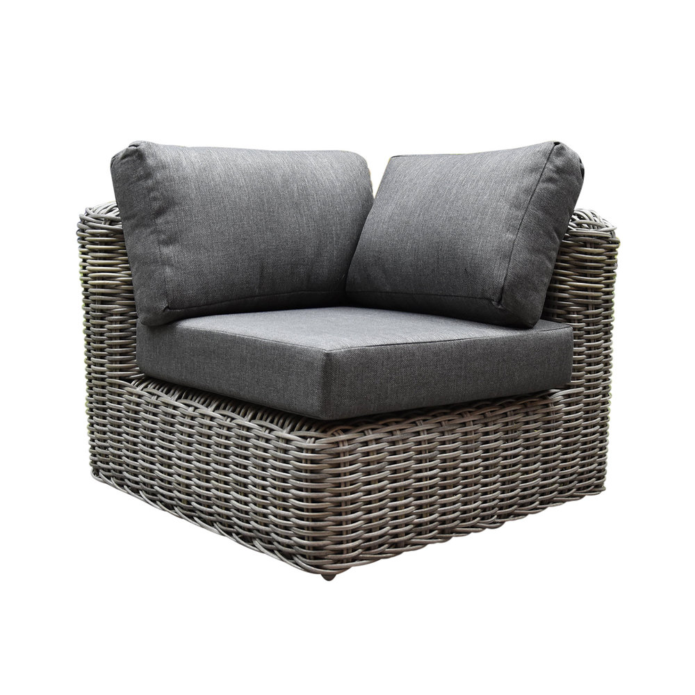 AVH-Collectie Las Palmas hoek loungeset 4-delig grijs wicker AVH-Collectie Las Palmas hoek loungeset 4-delig grijs wicker