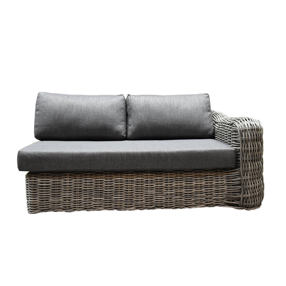 AVH-Collectie Las Palmas hoek loungeset 4-delig grijs wicker AVH-Collectie Las Palmas hoek loungeset 4-delig grijs wicker