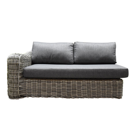 AVH-Collectie Las Palmas hoek loungeset 4-delig grijs wicker AVH-Collectie Las Palmas hoek loungeset 4-delig grijs wicker