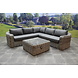 AVH-Collectie Las Palmas hoek loungeset 4-delig grijs wicker AVH-Collectie Las Palmas hoek loungeset 4-delig grijs wicker
