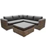 AVH-Collectie Cervo hoek loungeset 4-delig grijs wicker AVH-Collectie Cervo hoek loungeset 4-delig grijs wicker