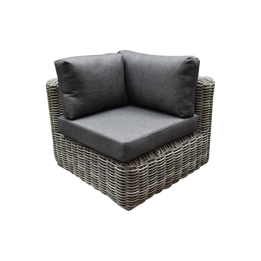 AVH-Collectie Cervo hoek loungeset 3-delig grijs wicker AVH-Collectie Cervo hoek loungeset 3-delig grijs wicker