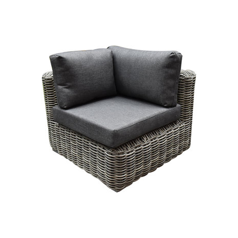 AVH-Collectie Cervo hoek loungeset 3-delig grijs wicker AVH-Collectie Cervo hoek loungeset 3-delig grijs wicker