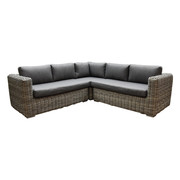 AVH-Collectie Cervo hoek loungeset 3-delig grijs wicker