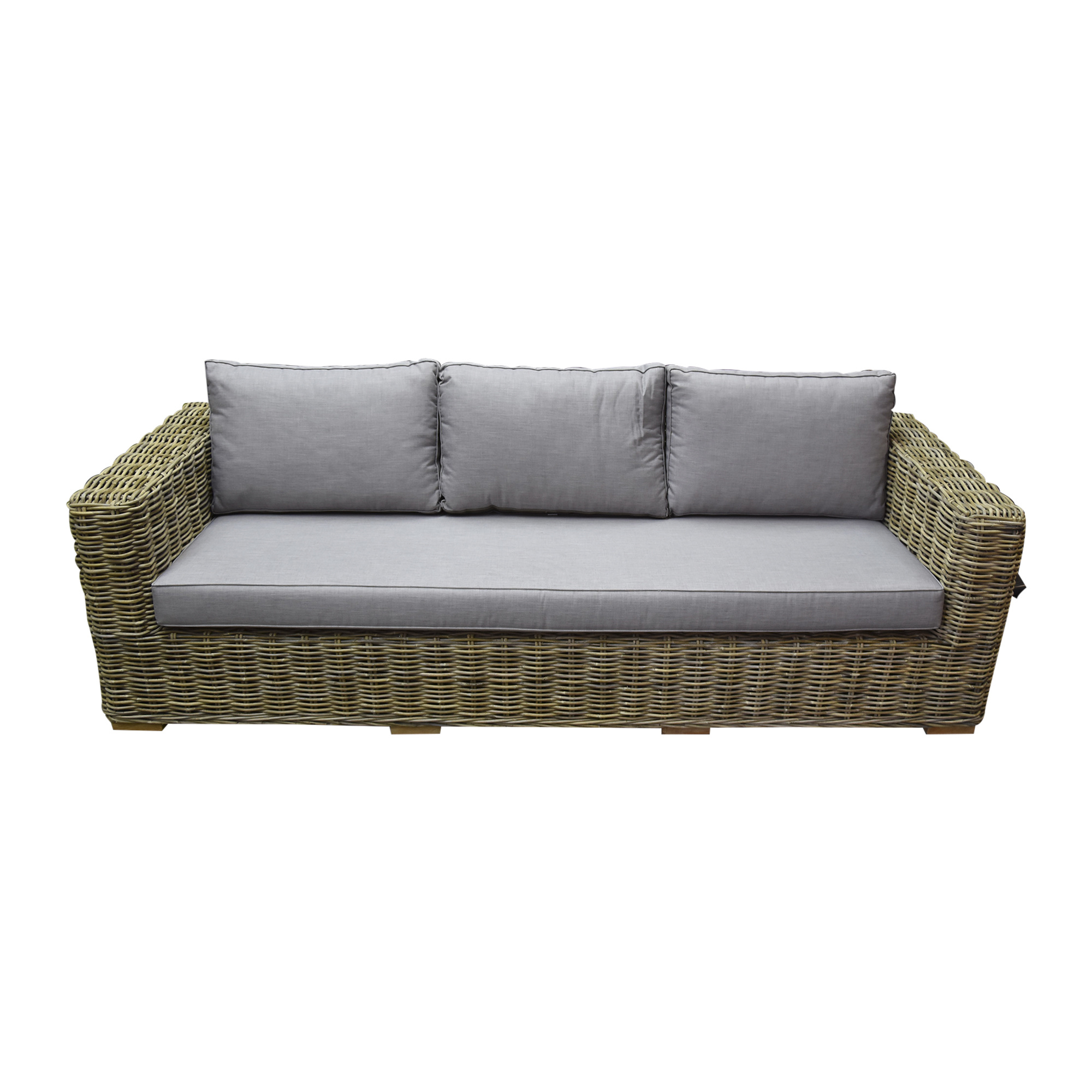 Serva stoelbank loungeset 4delig naturel rotan AVH Outdoor Tuinmeubelen