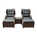 AVH-Collectie Arezza Deluxe lounge balkonset 5-delig bruin AVH-Collectie Arezza Deluxe lounge balkonset 5-delig bruin