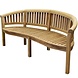 AVH-Collectie Bananen tuinbank 195 cm ronde rugleuning teak AVH-Collectie Bananen tuinbank 195 cm ronde rugleuning teak