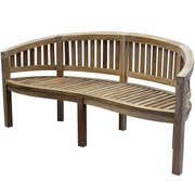AVH-Collectie Bananen tuinbank 150 cm rechte rugleuning teak