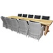 AVH-Collectie Boomstam Bilbao dining tuinset 400x90xH77,5 cm 11-delig AVH-Collectie Boomstam Bilbao dining tuinset 400x90xH77,5 cm 11-delig