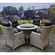 AVH-Collectie Ibiza Riccione dining tuinset 110cm rond 6-delig wit verstelbaar AVH-Collectie Ibiza Riccione dining tuinset 110cm rond 6-delig wit verstelbaar