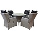 AVH-Collectie Ibiza Riccione dining tuinset 110cm rond 5-delig wit verstelbaar AVH-Collectie Ibiza Riccione dining tuinset 110cm rond 5-delig wit verstelbaar