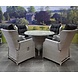 AVH-Collectie Ibiza Riccione dining tuinset 110cm rond 5-delig wit verstelbaar AVH-Collectie Ibiza Riccione dining tuinset 110cm rond 5-delig wit verstelbaar