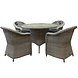AVH-Collectie Chester Riccione dining tuinset 110cm rond 5-delig wit AVH-Collectie Chester Riccione dining tuinset 110cm rond 5-delig wit