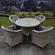 AVH-Collectie Chester Riccione dining tuinset 110cm rond 5-delig wit AVH-Collectie Chester Riccione dining tuinset 110cm rond 5-delig wit