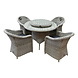 AVH-Collectie Chester Riccione dining tuinset 110cm rond 6-delig wit AVH-Collectie Chester Riccione dining tuinset 110cm rond 6-delig wit