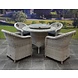 AVH-Collectie Chester Riccione dining tuinset 110cm rond 6-delig wit AVH-Collectie Chester Riccione dining tuinset 110cm rond 6-delig wit
