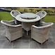 AVH-Collectie Chester Riccione dining tuinset 110cm rond 6-delig wit AVH-Collectie Chester Riccione dining tuinset 110cm rond 6-delig wit