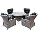 AVH-Collectie Marina Riccione dining tuinset 110 cm rond 5-delig wit verstelbaar AVH-Collectie Marina Riccione dining tuinset 110 cm rond 5-delig wit verstelbaar