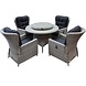 AVH-Collectie Marina Riccione dining tuinset 110 cm rond 6-delig wit verstelbaar AVH-Collectie Marina Riccione dining tuinset 110 cm rond 6-delig wit verstelbaar