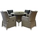 AVH-Collectie Bilbao Riccione dining tuinset 110 cm rond 6-delig wit verstelbaar AVH-Collectie Bilbao Riccione dining tuinset 110 cm rond 6-delig wit verstelbaar