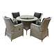 AVH-Collectie Bilbao Riccione dining tuinset 110 cm rond 6-delig wit verstelbaar AVH-Collectie Bilbao Riccione dining tuinset 110 cm rond 6-delig wit verstelbaar