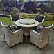 AVH-Collectie Bilbao Riccione dining tuinset 110 cm rond 6-delig wit verstelbaar AVH-Collectie Bilbao Riccione dining tuinset 110 cm rond 6-delig wit verstelbaar