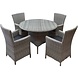 AVH-Collectie Capri Riccione dining tuinset 110 cm rond 5-delig wit AVH-Collectie Capri Riccione dining tuinset 110 cm rond 5-delig wit