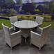 AVH-Collectie Capri Riccione dining tuinset 110 cm rond 5-delig wit AVH-Collectie Capri Riccione dining tuinset 110 cm rond 5-delig wit