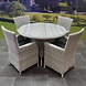 AVH-Collectie Capri Riccione dining tuinset 110 cm rond 5-delig wit AVH-Collectie Capri Riccione dining tuinset 110 cm rond 5-delig wit