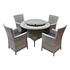 AVH-Collectie Capri Riccione dining tuinset 110 cm rond 6-delig wit AVH-Collectie Capri Riccione dining tuinset 110 cm rond 6-delig wit