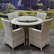 AVH-Collectie Capri Riccione dining tuinset 110 cm rond 6-delig wit AVH-Collectie Capri Riccione dining tuinset 110 cm rond 6-delig wit