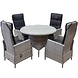 AVH-Collectie Empoli Riccione dining tuinset 110 cm rond 5-delig wit AVH-Collectie Empoli Riccione dining tuinset 110 cm rond 5-delig wit