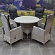 AVH-Collectie Empoli Riccione dining tuinset 110 cm rond 5-delig wit AVH-Collectie Empoli Riccione dining tuinset 110 cm rond 5-delig wit