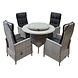 AVH-Collectie Empoli Riccione dining tuinset 110 cm rond 6-delig wit AVH-Collectie Empoli Riccione dining tuinset 110 cm rond 6-delig wit