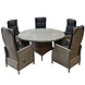 AVH-Collectie Empoli Riccione dining tuinset 150 cm 6-delig grijs verstelbaar AVH-Collectie Empoli Riccione dining tuinset 150 cm 6-delig grijs verstelbaar