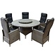 AVH-Collectie Empoli Riccione dining tuinset 150 cm 7-delig grijs verstelbaar AVH-Collectie Empoli Riccione dining tuinset 150 cm 7-delig grijs verstelbaar