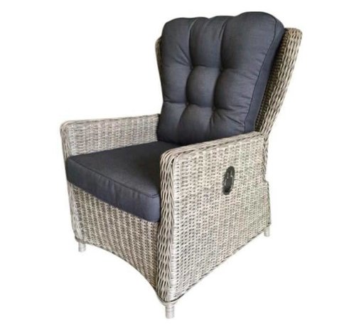 AVH-Collectie Marina Riccione dining tuinset 150 cm 6-delig grijs verstelbaar AVH-Collectie Marina Riccione dining tuinset 150 cm 6-delig grijs verstelbaar