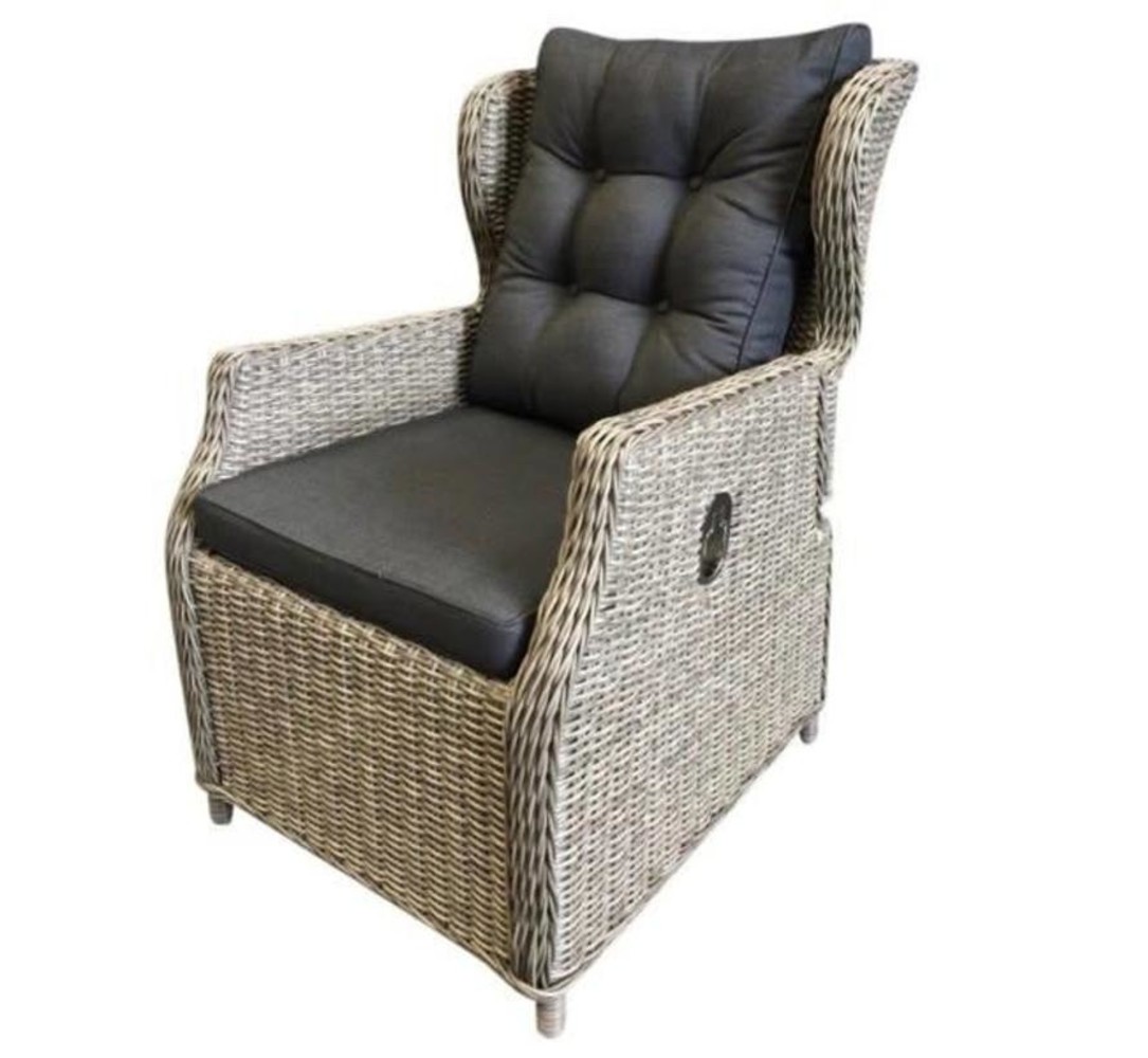 AVH-Collectie Ibiza Riccione dining tuinset 110 cm rond 6-delig grijs verstelbaar AVH-Collectie Ibiza Riccione dining tuinset 110 cm rond 6-delig grijs verstelbaar