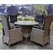 AVH-Collectie Empoli Riccione dining tuinset 110 cm rond 5-delig grijs AVH-Collectie Empoli Riccione dining tuinset 110 cm rond 5-delig grijs