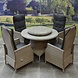 AVH-Collectie Empoli Riccione dining tuinset 110 cm rond 6-delig grijs AVH-Collectie Empoli Riccione dining tuinset 110 cm rond 6-delig grijs