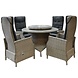 AVH-Collectie Empoli Riccione dining tuinset 110 cm rond 6-delig grijs AVH-Collectie Empoli Riccione dining tuinset 110 cm rond 6-delig grijs