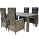 AVH-Collectie Empoli Bergamo dining tuinset 180x100xH76 cm 5-delig verstelbaar grijs AVH-Collectie Empoli Bergamo dining tuinset 180x100xH76 cm 5-delig verstelbaar grijs