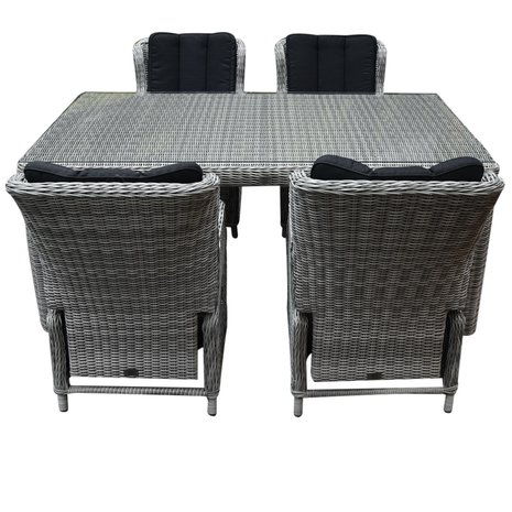 AVH-Collectie Darwin Bergamo dining tuinset 180x100xH75 cm wit verstelbaar AVH-Collectie Darwin Bergamo dining tuinset 180x100xH75 cm wit verstelbaar