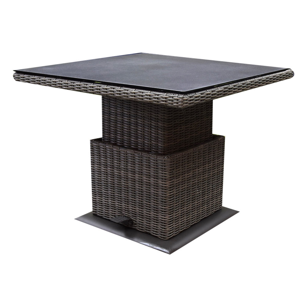 AVH-Collectie Miami lounge-diningtafel 90x90xH47-71 cm in hoogte verstelbaar grijs AVH-Collectie Miami lounge-diningtafel 90x90xH47-71 cm in hoogte verstelbaar grijs