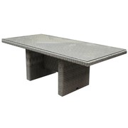 AVH-Collectie Menorca dining tuintafel 220x100xH75 cm wit grijs