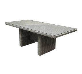 AVH-Collectie Menorca dining tuintafel 220x100xH75 cm wit grijs AVH-Collectie Menorca dining tuintafel 220x100xH75 cm wit grijs